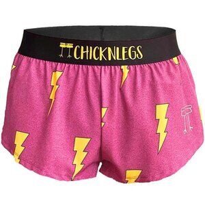Chicken Legs Lightning Bolt Running Shorts Hot Pink Small